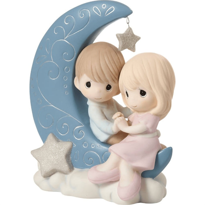 Precious Moments : I Love You To The Moon And Back, Bisque Porcelain  Figurine - Annies Hallmark and Gretchens Hallmark $94.99