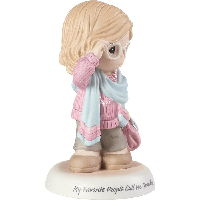 Precious Moments : My Favorite People Call Me Grandma, Bisque Porcelain Figurine -
