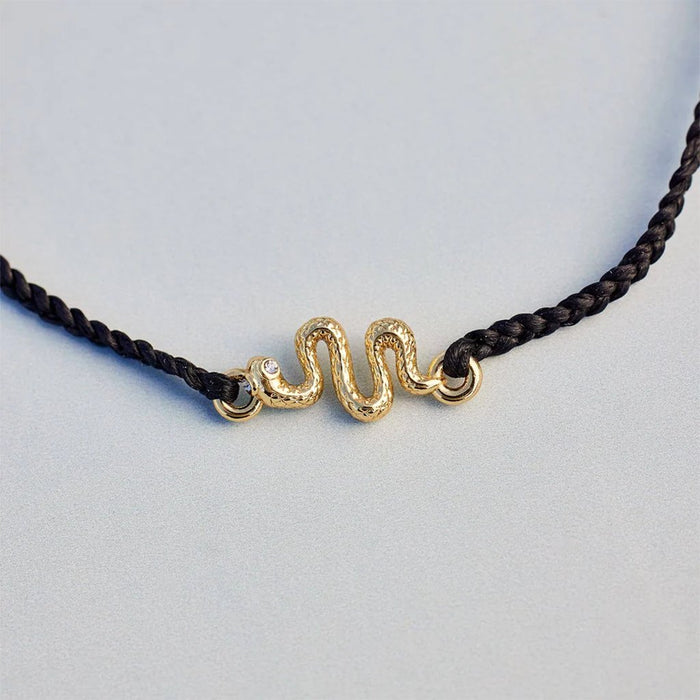 Pura Vida : Snake Gold Charm Bracelet - Pura Vida : Snake Gold Charm Bracelet