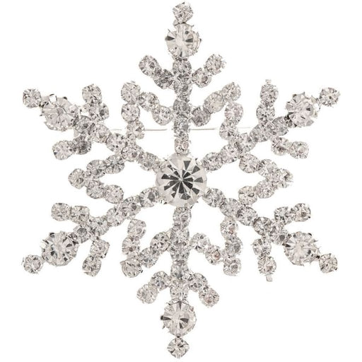 Rain : Clear Crystal Snowflake Pin - Rain : Clear Crystal Snowflake Pin