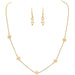 Rain : Gold Pearl Stations Necklace -