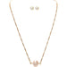 Rain : Gold Single Freshwater Pearl Dainty Necklace Set -
