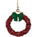 Rain : Red Glitter Wreath Green Bow Earrings - Rain : Red Glitter Wreath Green Bow Earrings - Annies Hallmark and Gretchens Hallmark, Sister Stores