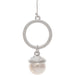 Rain : Silver Circle Pearl Drop Earrings -