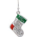 Rain : Silver Crystal Xmas Stocking Earrings - Rain : Silver Crystal Xmas Stocking Earrings - Annies Hallmark and Gretchens Hallmark, Sister Stores