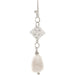 Rain : Silver Freshwater Pearl Cubic Zirconia Crystal Drop Earrings -