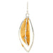 Rain : Silver Gold Foil Artistic Leaf Earrings - Rain : Silver Gold Foil Artistic Leaf Earrings