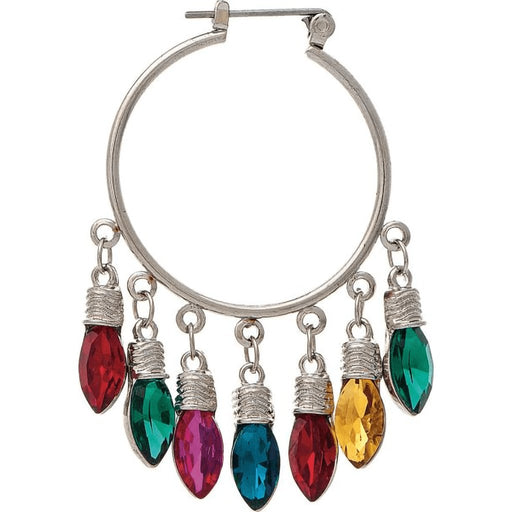 Rain : Silver Holiday Lights Hoop Earrings - Rain : Silver Holiday Lights Hoop Earrings - Annies Hallmark and Gretchens Hallmark, Sister Stores