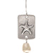 Rain : Silver Starfish Stamp Bar Earrings - Rain : Silver Starfish Stamp Bar Earrings