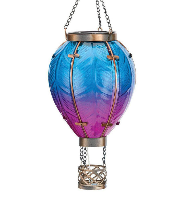 Regal Art & Gifts : Hot Air Balloon Solar Lantern - Blue -