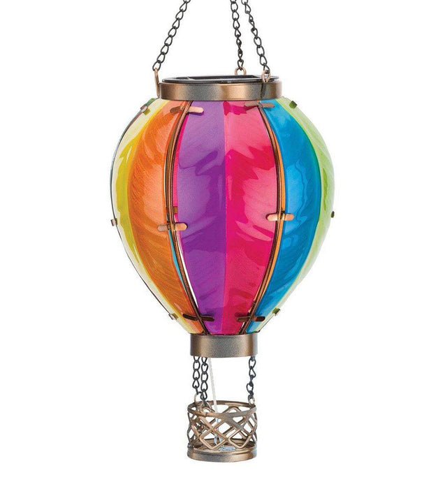 Regal Art & Gifts : Hot Air Balloon Solar Lantern - Rainbow -