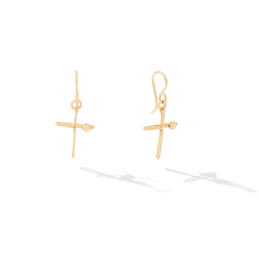 Ronaldo Jewelry : Love Lifted Me Earrings in 14K Gold Artist Wire with Gold-filled Bead - Ronaldo Jewelry : Love Lifted Me Earrings in 14K Gold Artist Wire with Gold-filled Bead