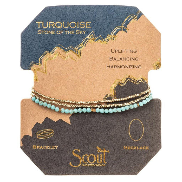 Scout Curated Wears : Delicate Stone Turquoise/Gold - Stone of the Sky -