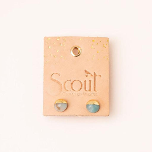 Scout Curated Wears : Dipped Stone Stud - Black Spinel/Gold -