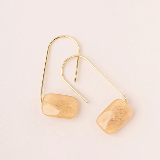 Scout Curated Wears : Floating Stone Earring - Citrine/Gold - Scout Curated Wears : Floating Stone Earring - Citrine/Gold