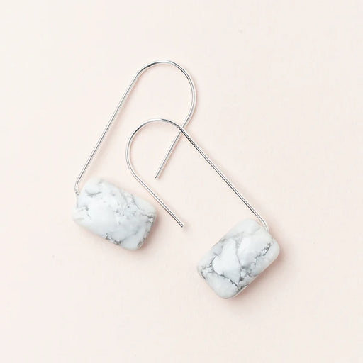 Scout Curated Wears : Floating Stone Earring - Howlite/Silver - Scout Curated Wears : Floating Stone Earring - Howlite/Silver