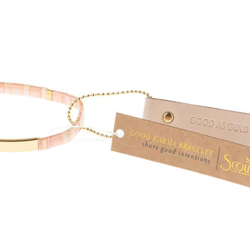 Scout Curated Wears : Good Karma Miyuki Bracelet | Good As Gold - Blush/Gold -
