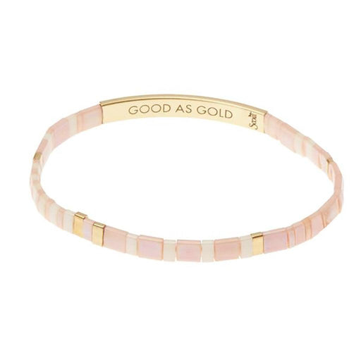 Scout Curated Wears : Good Karma Miyuki Bracelet | Good As Gold - Blush/Gold -