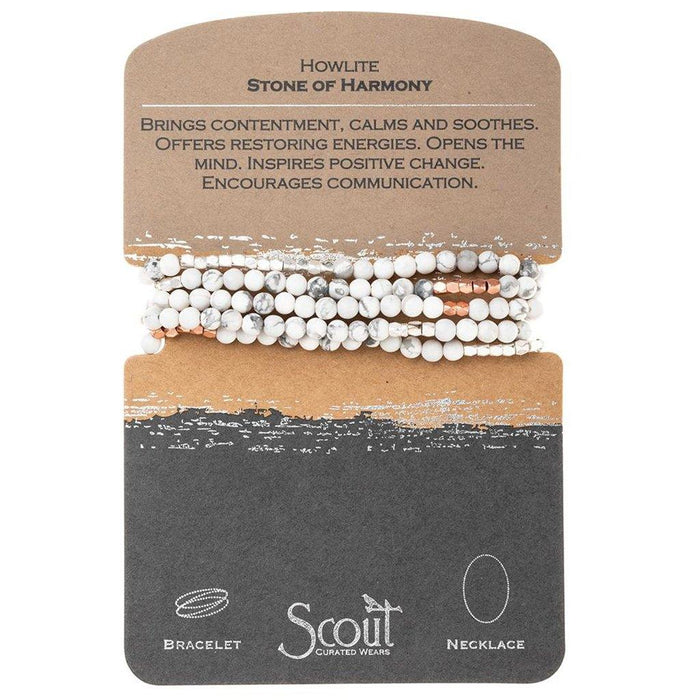 Scout Curated Wears : Howlite Stone Wrap - Stone of Harmony -