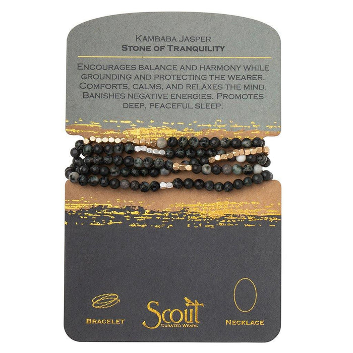 Scout Curated Wears : Kambaba Jasper Stone Wrap - Stone Tranquility - Scout Curated Wears : Kambaba Jasper Stone Wrap - Stone Tranquility - Annies Hallmark and Gretchens Hallmark, Sister Stores