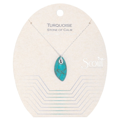 Scout Curated Wears : Organic Stone Necklace Turquoise/Silver - Stone of Calm - Scout Curated Wears : Organic Stone Necklace Turquoise/Silver - Stone of Calm