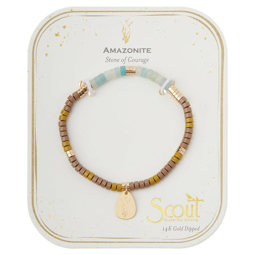 Scout Curated Wears : Stone Intention Charm Bracelet - Amazonite/Gold - Scout Curated Wears : Stone Intention Charm Bracelet - Amazonite/Gold