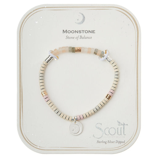 Scout Curated Wears : Stone Intention Charm Bracelet - Moonstone/Silver/Gold - Scout Curated Wears : Stone Intention Charm Bracelet - Moonstone/Silver/Gold