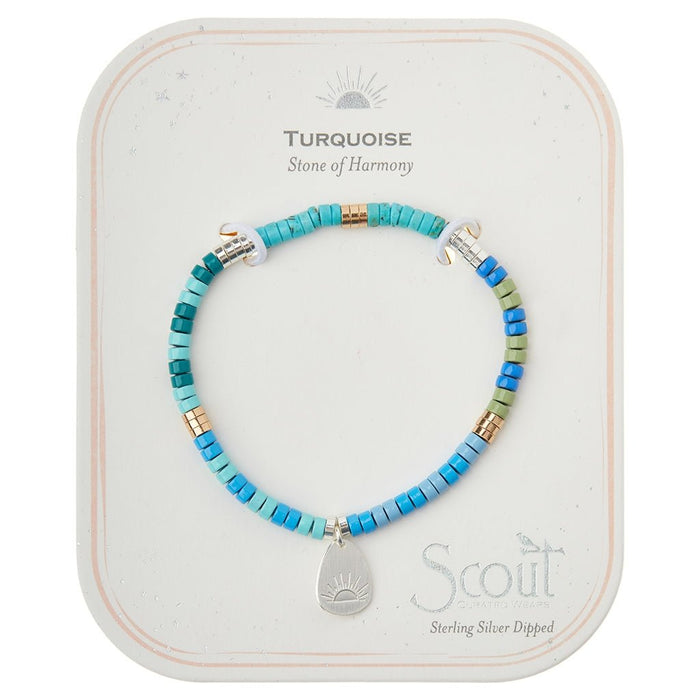Scout Curated Wears : Stone Intention Charm Bracelet - Turquoise/Silver/Gold - Scout Curated Wears : Stone Intention Charm Bracelet - Turquoise/Silver/Gold