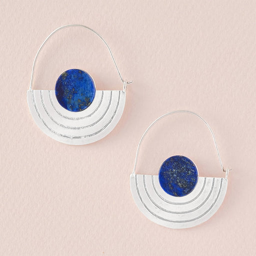 Scout Curated Wears : Stone Orbit Earring - Lapis/Silver - Scout Curated Wears : Stone Orbit Earring - Lapis/Silver