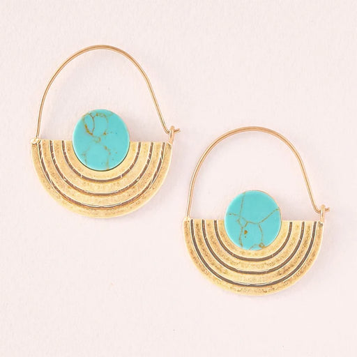 Scout Curated Wears : Stone Orbit Earring - Turquoise/Gold - Scout Curated Wears : Stone Orbit Earring - Turquoise/Gold