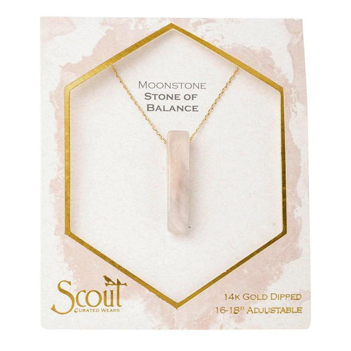 Scout Curated Wears : Stone Point Necklace - Moonstone/Stone of Balance -