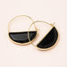 Scout Curated Wears : Stone Prism Hoop - Black Spinel/Gold -