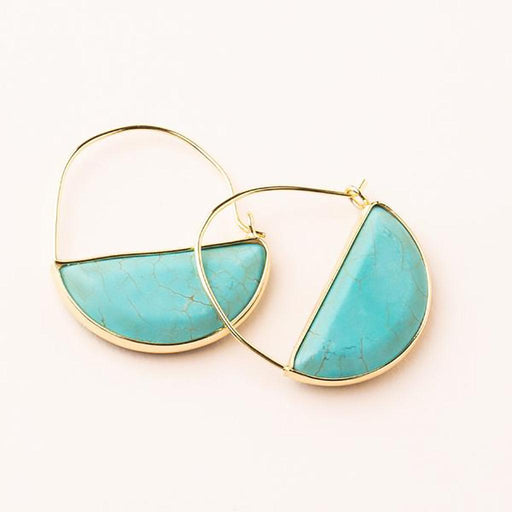 Scout Curated Wears : Stone Prism Hoop - Turquoise/Gold -
