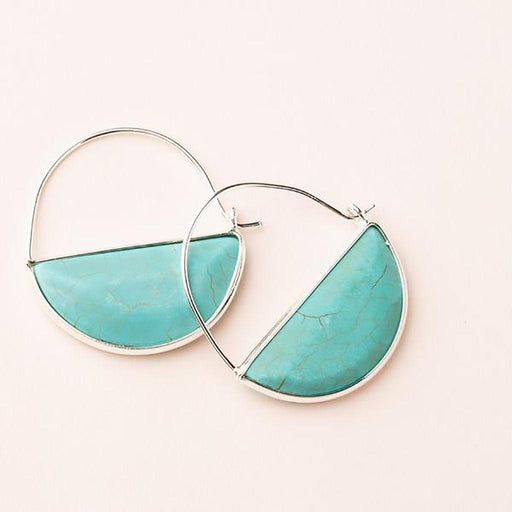 Scout Curated Wears : Stone Prism Hoop - Turquoise/Silver -