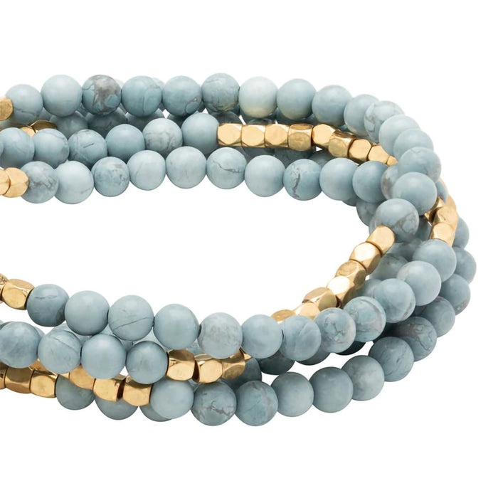 Scout Curated Wears : Stone Wrap: Blue Howlite - Stone of Harmony - Scout Curated Wears : Stone Wrap: Blue Howlite - Stone of Harmony