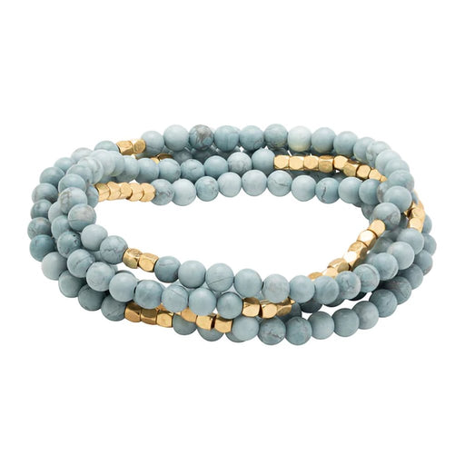 Scout Curated Wears : Stone Wrap: Blue Howlite - Stone of Harmony - Scout Curated Wears : Stone Wrap: Blue Howlite - Stone of Harmony