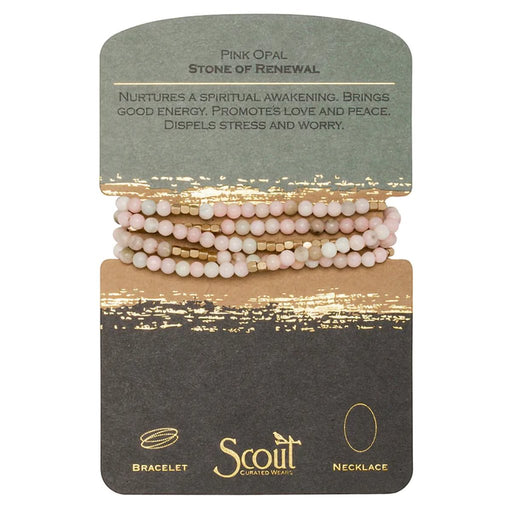 Scout Curated Wears : Stone Wrap: Pink Opal - Stone of Renewal - Scout Curated Wears : Stone Wrap: Pink Opal - Stone of Renewal