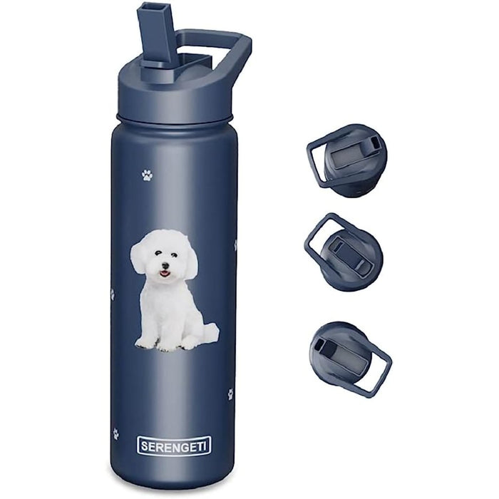 Serengeti Bichon Frise 24 oz Water Bottle - Annies Hallmark and ...