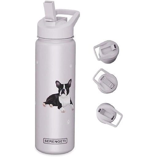 Serengeti Boston Terrier 24 oz Water Bottle - Serengeti Boston Terrier 24 oz Water Bottle