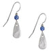 Silver Forest Earrings - Blue Bead Silver Teardrop -