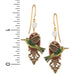 Silver Forest Earrings - Hummingbird Flight Dangle -