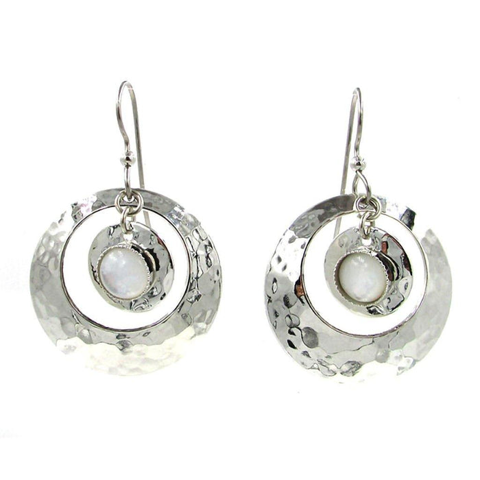 Silver Forest Earrings - Silver Circles Earrings -