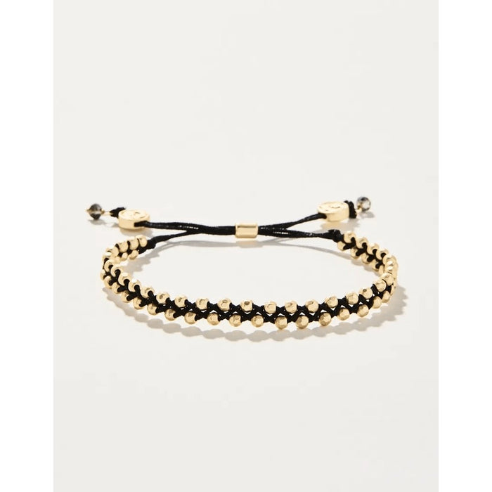 Spartina 449 : Friendship Bracelet Metallic Black/Gold Beads -