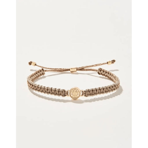 Spartina 449 : Friendship Bracelet Metallic Gold Rose/Sand Dollar -