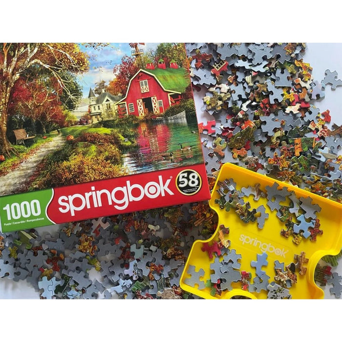 Springbok : Autumn Barn 1000 Piece Jigsaw Puzzle - Springbok : Autumn Barn 1000 Piece Jigsaw Puzzle