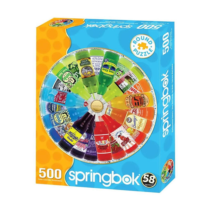 Springbok : Carbonated Colors 500 Piece Round Jigsaw Puzzle -