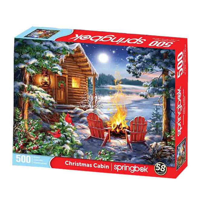 Springbok : Christmas Cabin 500 Piece Jigsaw Puzzle - Springbok : Christmas Cabin 500 Piece Jigsaw Puzzle - Annies Hallmark and Gretchens Hallmark, Sister Stores
