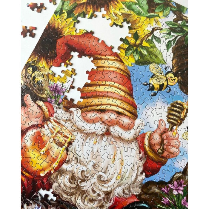 Springbok : Gnome Worries Bee Happy 500 Piece Jigsaw Puzzle - Springbok : Gnome Worries Bee Happy 500 Piece Jigsaw Puzzle