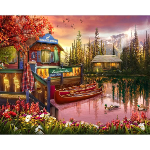 Springbok : Lakeshore Serenity 1000 Piece Jigsaw Puzzle - Springbok : Lakeshore Serenity 1000 Piece Jigsaw Puzzle