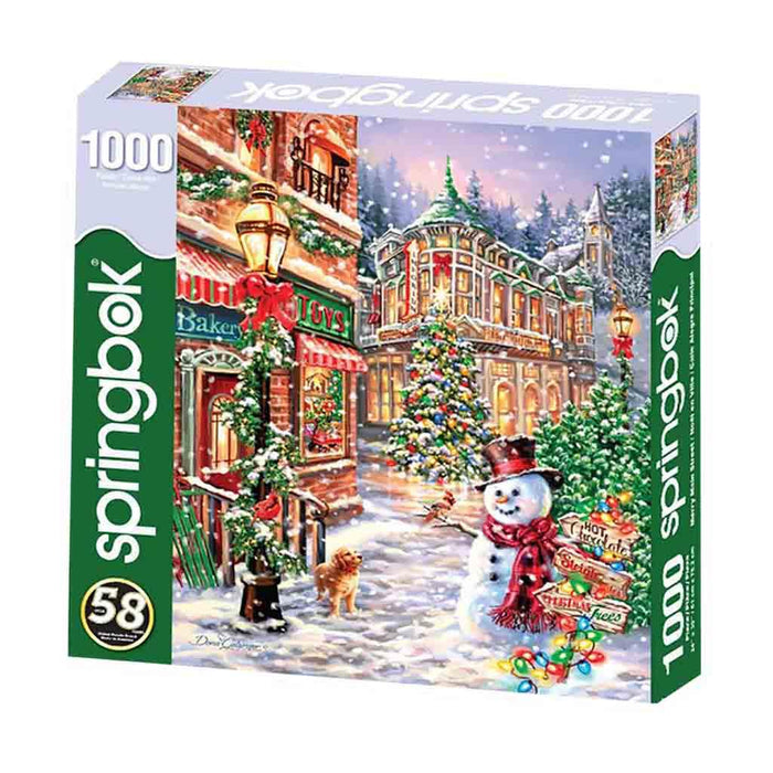 Springbok : Merry Main Street 1000 Piece Jigsaw Puzzle - Springbok : Merry Main Street 1000 Piece Jigsaw Puzzle - Annies Hallmark and Gretchens Hallmark, Sister Stores